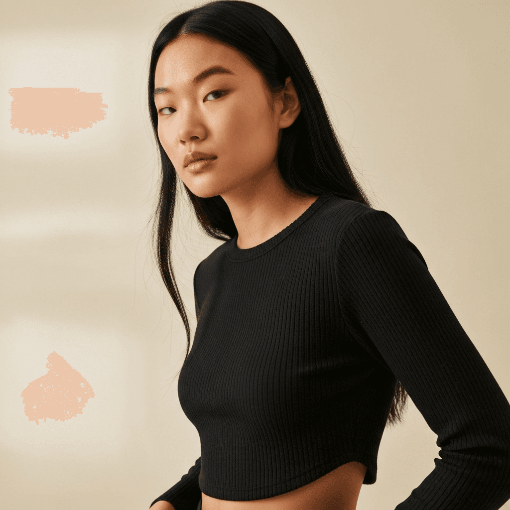 Ribbed Cotton-Blend Top